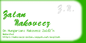 zalan makovecz business card